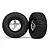 Traxxas 2.2/3.0" Off Road Tyres on Satin Chrome/Black Rims - Glued Wheels 2Pcs 5878