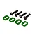 Traxxas Green Aluminium Motor Mount Spacers w/ Screws 7759G