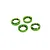 Traxxas Green Aluminium GTX Shock Adjusting Nuts w/ O-Rings 7767G