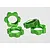 Traxxas Green Aluminium 17mm Splined Wheel Nuts 4Pcs 5353A