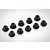 HSP 4mm Black Steel Flanged Serrated Nyloc Wheel Nuts 10Pcs 14598A
