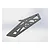 A gunmetal grey aluminium TVP chassis plate for an ARRMA RC vehicle, shown in a studio render against a white background.