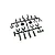A black plastic parts tree containing various RC rod ends and spring retainers for ARRMA vehicles.