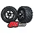 Traxxas 4.0/5.5" 8S X-Maxx AT Tyres on X-Maxx Black Chrome Rims - Glued Wheels 2Pcs 7772A