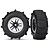 Traxxas 2.2/3.0" Sand Tyres on Split Spoke Black/Silver Rims - Glued Wheels 2Pcs 5891
