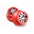 Traxxas 2.2/3.0" SS Split Spoke Chrome/Red Rims 2Pcs 5876A