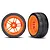 Traxxas 1.9" Response Slick Tyres on Split-Spoke Orange Rims - Glued Wheels 2Pcs 8374A