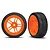 Traxxas 1.9" Response Slick Tyres on Split-Spoke Orange Rims - Glued Wheels 2Pcs 8373A