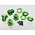 Traxxas Green Aluminium 17mm Splined Wheel Hex Adapters w/ Wheel Nuts 5353G