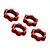 Traxxas Red Aluminium 17mm Splined Serrated Wheel Nuts 4Pcs 7758R