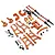 Yeah Racing HPI RS4 Orange Aluminium Essential Upgrade Set RSS3-S01OR