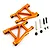 Yeah Racing HPI Sprint 2 Orange Aluminium Rear Lower Suspension Arms 2Pc SPT2-002OR