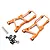 Yeah Racing HPI RS4 Sport 3 Orange Aluminium Front Lower Suspension Arms 2Pc RSS3-001OR