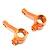 Yeah Racing HPI RS4 Orange Aluminium Front Steering Hub 2Pc RSS3-004OR