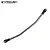 Vanquish Products titanium steering linkage rod with black plastic rod ends on a white background.