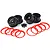 Rovan 4.7/5.5" Baja 5B Black Mesh Rim Set w/ Red Beadlocks 85315B