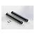 Two gunmetal grey aluminium drive shaft sliders and two small metal pins on a white background.