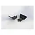 Two black plastic ARRMA front and rear skid plates for RC vehicles shown on a white background.