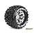 Louise 3.8" MT-Uphill Tyres on Chrome Rims - Glued Wheels 2Pcs L-T3219CH