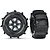 Traxxas 4.0/5.5" 8S X-Maxx Paddles Tyres on Black Rims - Glued Wheels 2Pcs 7773