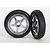Traxxas 1.9" Drag Tyres on Chrome 5 - Spoke Rims - Glued Wheels 2Pcs 6975