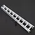 A silver aluminium scale ladder accessory for RC vehicles, featuring a small black chain attached to the side, set against a dark textured background.