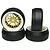 Yeah Racing 1.9" (+6mm Off-Set) Spec D Drift Tyres on White/Gold Mesh Rims - Wheels 4Pcs WL-0088