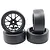 Yeah Racing 1.9" (+3mm Off-Set) Spec D Drift Tyres on Black Mesh Rims - Wheels 4Pcs WL-0100