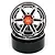 Yeah Racing Black/Silver Aluminium 2.2" 6 Spoke Beadlock Rims 2Pcs w/ Black 12mm Hex Hub WL-0118BK