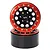 Yeah Racing Black Aluminium 1.9" F-RG Rims 2Pcs w/ Red Beadlocks & Black 12mm Hex Hub WL-0117RD
