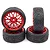 Yeah Racing 1.9" (+3mm Off-Set) Spec T On Road Tyres on Red Mesh Rims - Wheels 4Pcs WL-0108