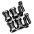Yeah Racing Black Aluminium 12mm Hexes Adaptors 20mm Off-Set 4Pcs w/ Hardware WA-024BK