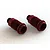 Two red anodized aluminium shock bodies for ARRMA RC vehicles, shown from an angle on a white background.