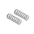 Two silver metal RC shock springs for ARRMA vehicles, shown from an elevated angle on a white background.