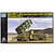Box art for a Trumpeter 1/35 scale model kit of the M983 HEMTT and M901 Patriot missile launching station, featuring a desert landscape illustration.