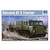 Box art for a 1/35 scale Trumpeter model kit of a Russian AT-S tractor towing a howitzer through mud.