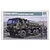 Box art for Trumpeter 1/35 scale M1083 FMTV Standard Cargo Truck plastic model kit showing a camouflage military truck and two soldiers.