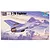 Trumpeter 1/48 scale J-7B Fighter plastic model kit box art featuring a silver jet flying through clouds.