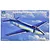 Box art for a Trumpeter 1/48 scale Supermarine Attacker F.1 plastic model kit showing an illustration of the jet flying through a cloudy blue sky.