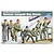 Box art for Trumpeter 1/35 scale German Leopold Gun Crews plastic model kit featuring illustrations of soldiers in uniform.
