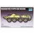 Trumpeter 1/72 scale Russian BTR-70 APC late version plastic model kit box art showing a side profile of the camouflaged armoured vehicle.