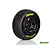 A single Louise Maglev RC short course tyre mounted on a black plastic rim, featuring yellow branding on the sidewall.