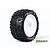 Louise 2.2" Rear E-Spider Tyres on White Dish Rims - Glued Buggy Wheels w/ Foam 2Pcs L-T3200SWKR