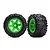 Traxxas 3.8" Talon EXT Tyres on Green Rims - Glued Wheels 2Pcs 8672G
