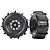 Traxxas 2.2/3.2" Sand Paddle Tyres on Black Rims - Glued Wheels 2Pcs 8475