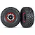 Traxxas 2.2/3.2" BFGoodrich Baja KR3 Tyres on Method Racing Black/Red Rims - Glued Wheels 2Pcs 8474