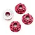 Yeah Racing 4mm Red Aluminium Flanged Serrated Nuts 4Pcs YA-0448RD