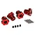 Traxxas E-Revo VXL 2.0 Red Aluminium 17mm Splined Wheel Hex Adapters w/ Grub Screw 8654R