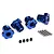 Traxxas E-Revo VXL 2.0 Blue Aluminium 17mm Splined Wheel Hex Adapters w/ Grub Screw 8654