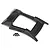 A black Traxxas E-Revo VXL 2.0 body roof skid plate with four included mounting screws on a white background.